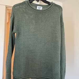Sage green rollback cotton summer sweater